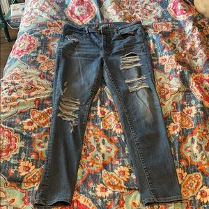 American Eagle Distressed Ankle Jeans